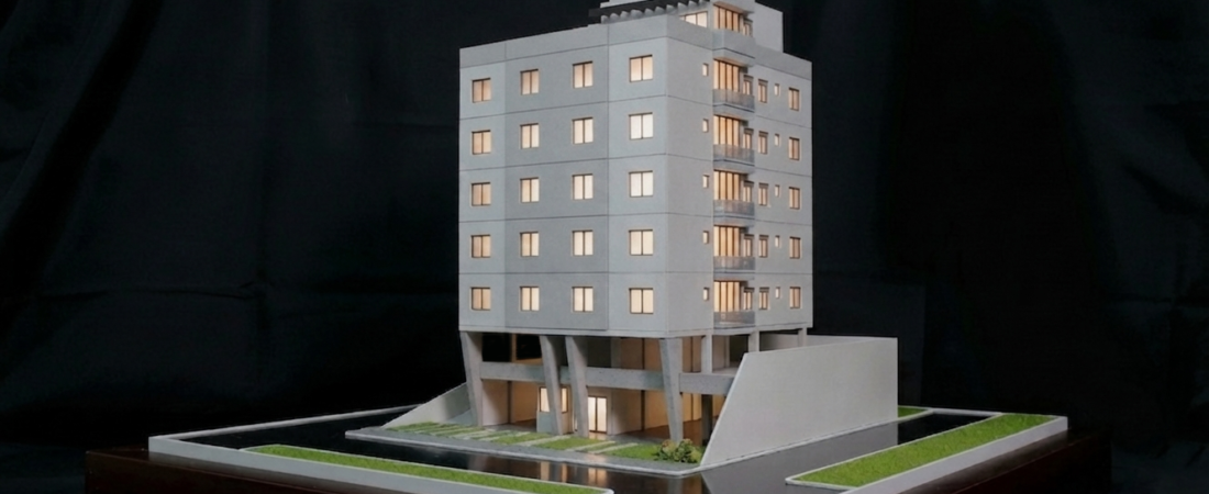 1/150彩色建築模型